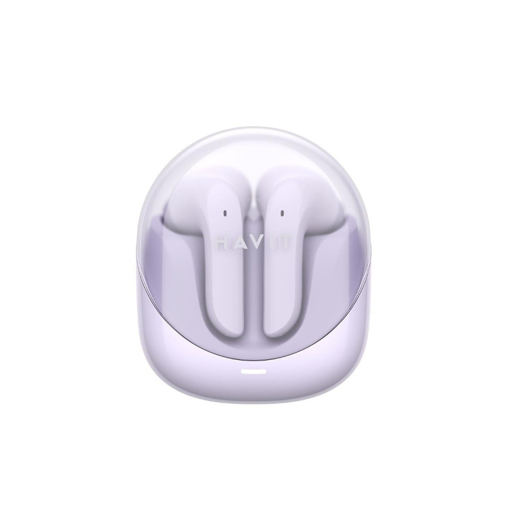 Havit TW974 Earbud Bluetooth Handsfree Ακουστικά με Αντοχή στον Ιδρώτα και Θήκη Φόρτισης Μωβ - Image 5