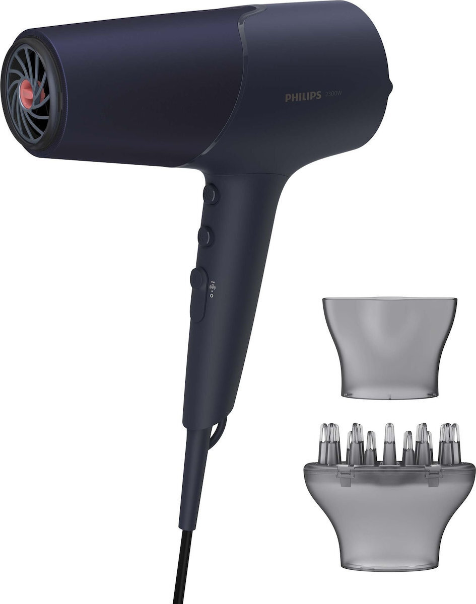 Philips Series 5000 Ionic Πιστολάκι Μαλλιών με Φυσούνα 2300W Dark Blue BHD510/00