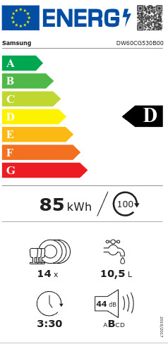 Samsung Πλήρως Εντοιχιζόμενο για 14 Σερβίτσια Π59.8xY84.5εκ. DW60CG530B00 - Image 11