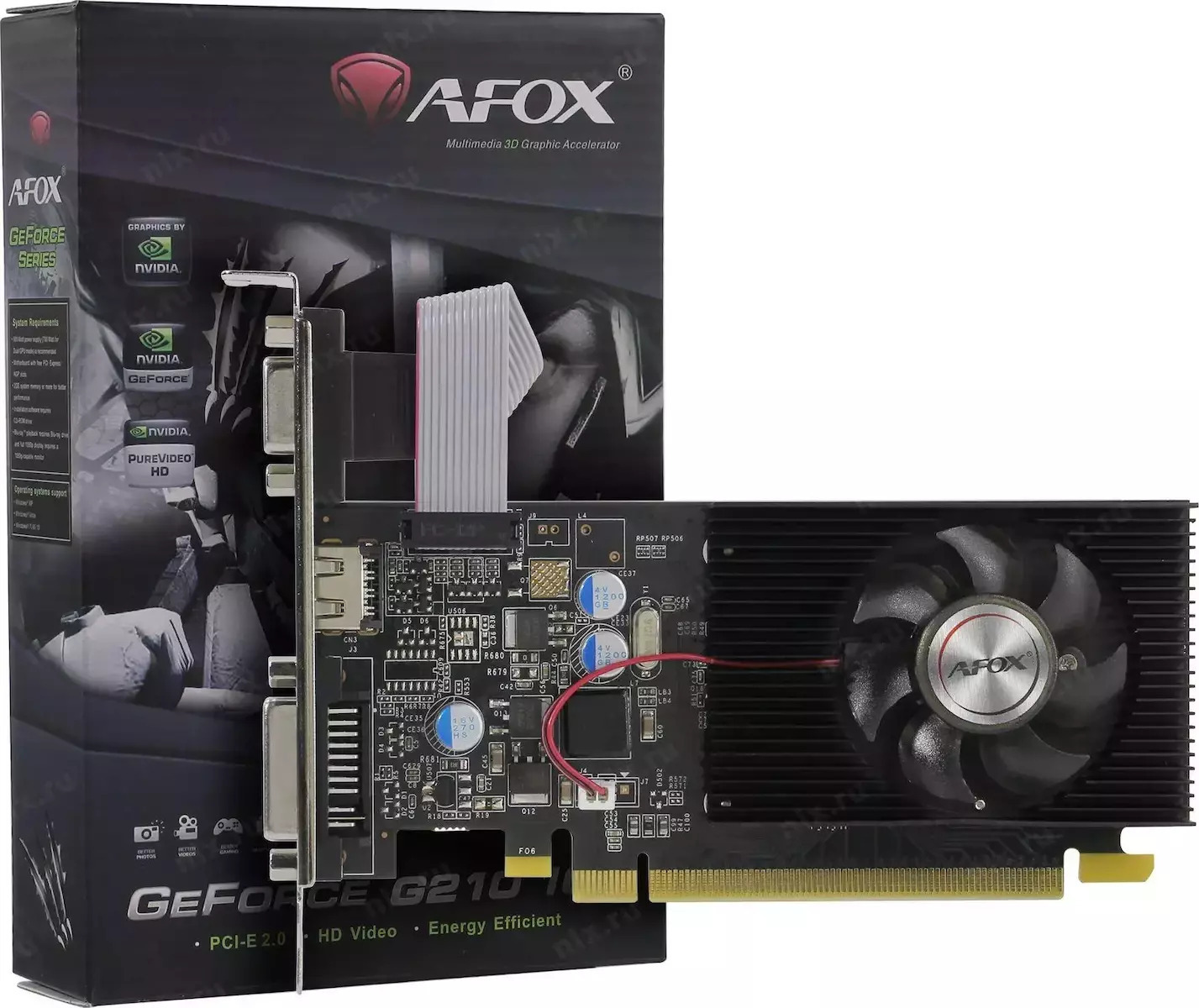 Afox GeForce GT 210 1GB DDR2 Κάρτα Γραφικών AF210-1024D2LG2-V7 - Image 5