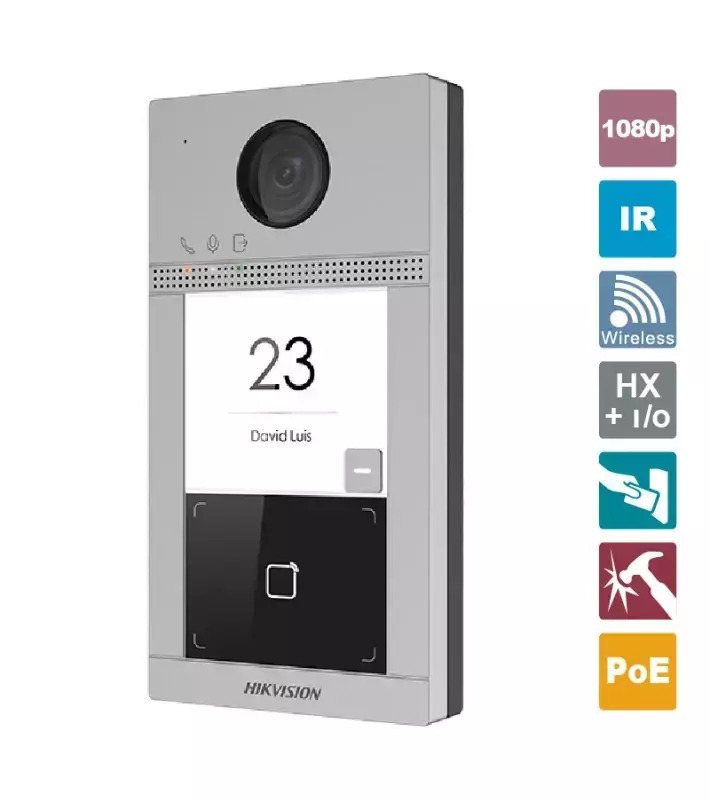 Hikvision Ds-kv8113-wme1 C Ip Outdoor Video Intercom Wifi 1 X Call Button A Single Family Allows Calling - Image 2