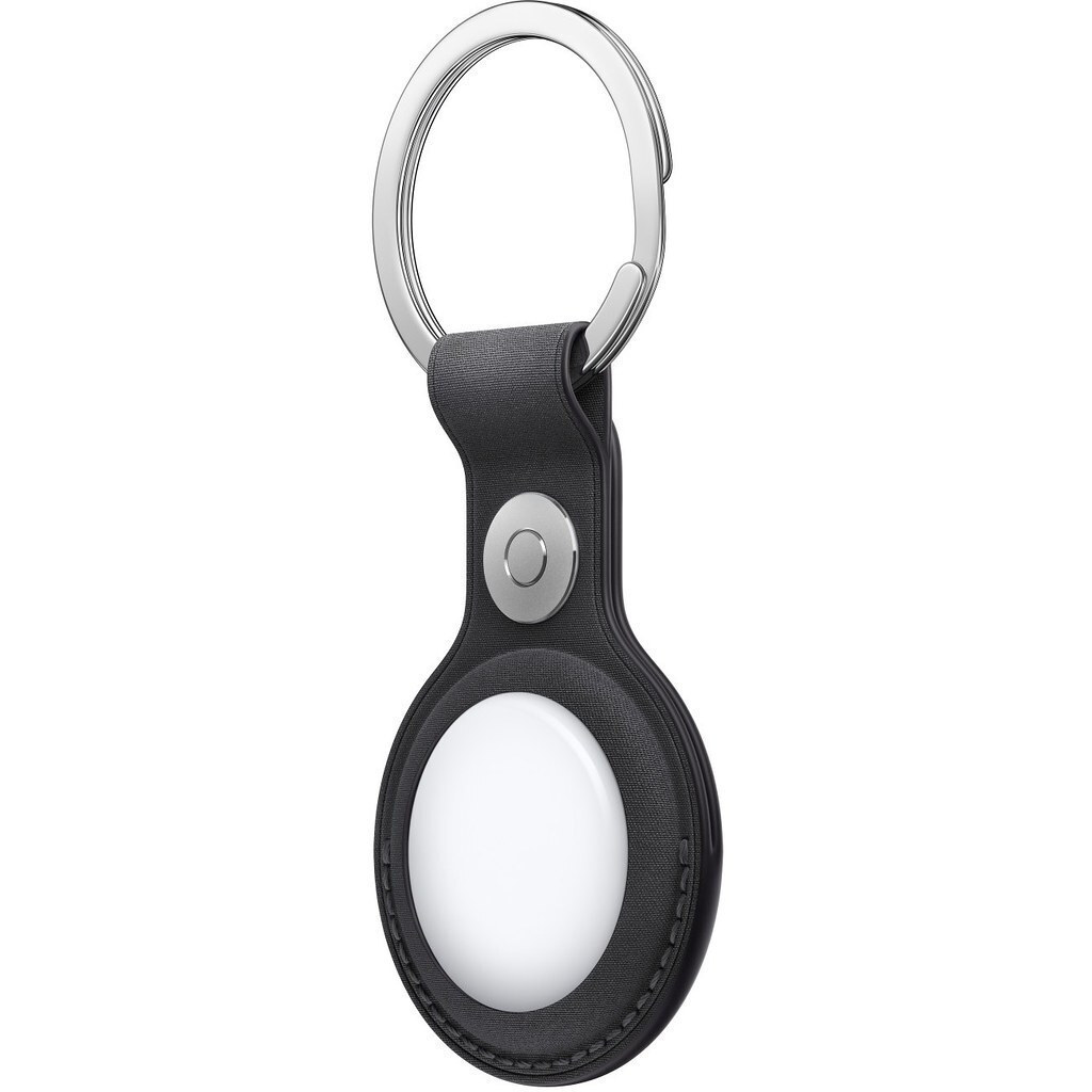 Apple Finewoven Key Ring Θήκη Δερμάτινη για AirTag σε Μαύρο χρώμα - Image 2