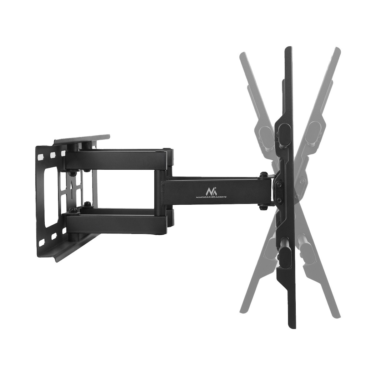 Βάση Τηλεόρασης Maclean Μέγιστο Vesa 600x400 32-85" 60kg Ρύθμιση Γωνίας Κάθετα Οριζόντια Προφίλ 65-390mm Μαύρο Mc-789 - Image 9