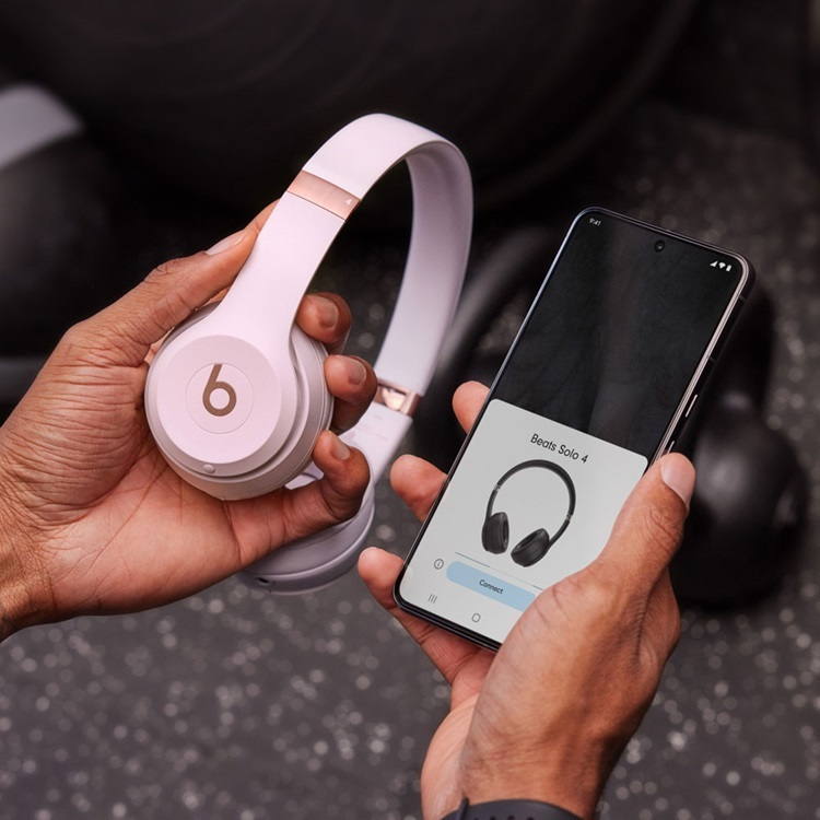 Beats Solo 4 Ασύρματα / Ενσύρματα On Ear Ακουστικά με 50 ώρες Λειτουργίας και Quick Charge Slate Blue - Image 5