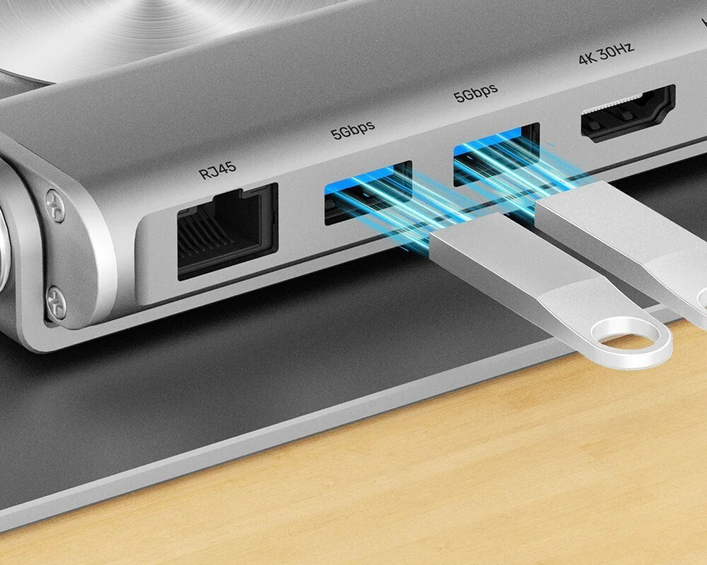 Unitek USB-C Docking Station με HDMI 4K PD Ethernet (D1109B01) - Image 6