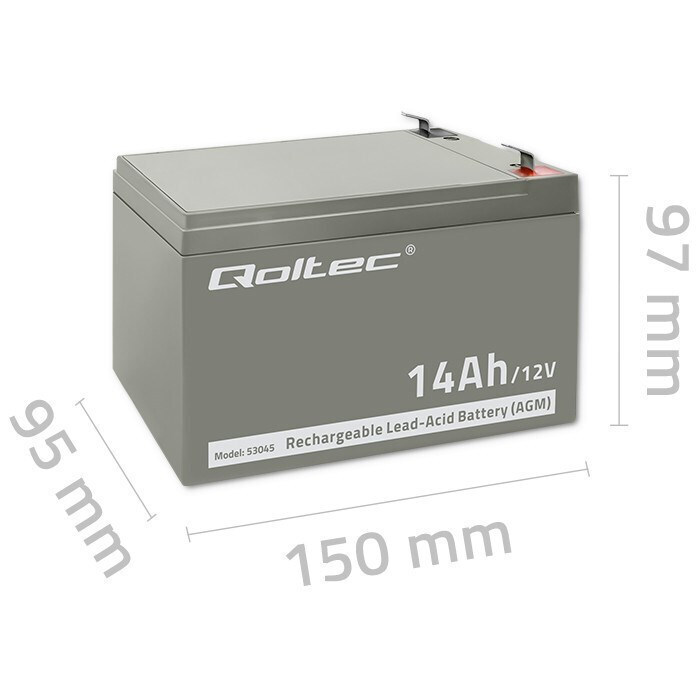 Qoltec με Χωρητικότητα 14Ah και Τάση 12V 53045 1τμχ - Image 2