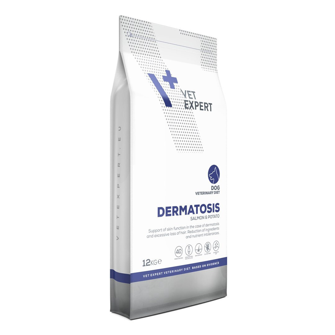 VetExpert Dermatosis 12kg Ξηρά Τροφή χωρίς Σιτηρά & Γλουτένη για Ενήλικους Σκύλους με Πατάτες και Σολομό - Image 2