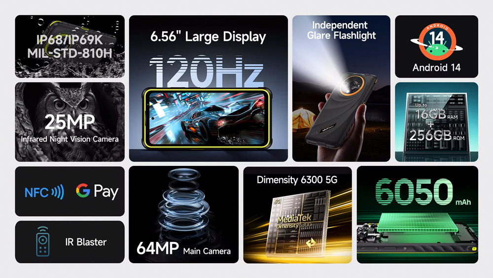 Ulefone Armor X31 Pro 5G Dual SIM (8/256GB) Ανθεκτικό Smartphone Μαύρο - Image 4