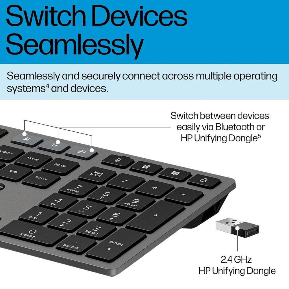 HP 720 Multi-Device Ασύρματο - Σετ με Ποντίκι International English - Image 2