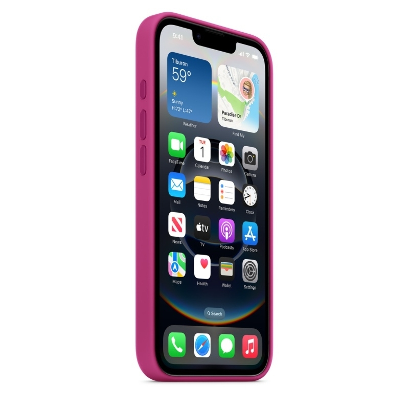 Apple Silicone Case with MagSafe Φούξια (iPhone 16e) - Image 3