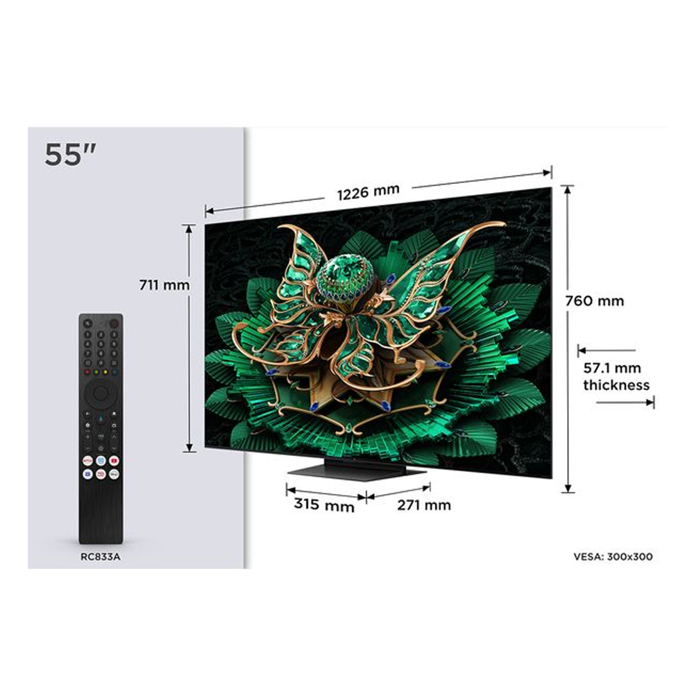 TCL Smart Τηλεόραση 55" 4K UHD Mini LED C7K HDR (2025) 55C7K - Image 3