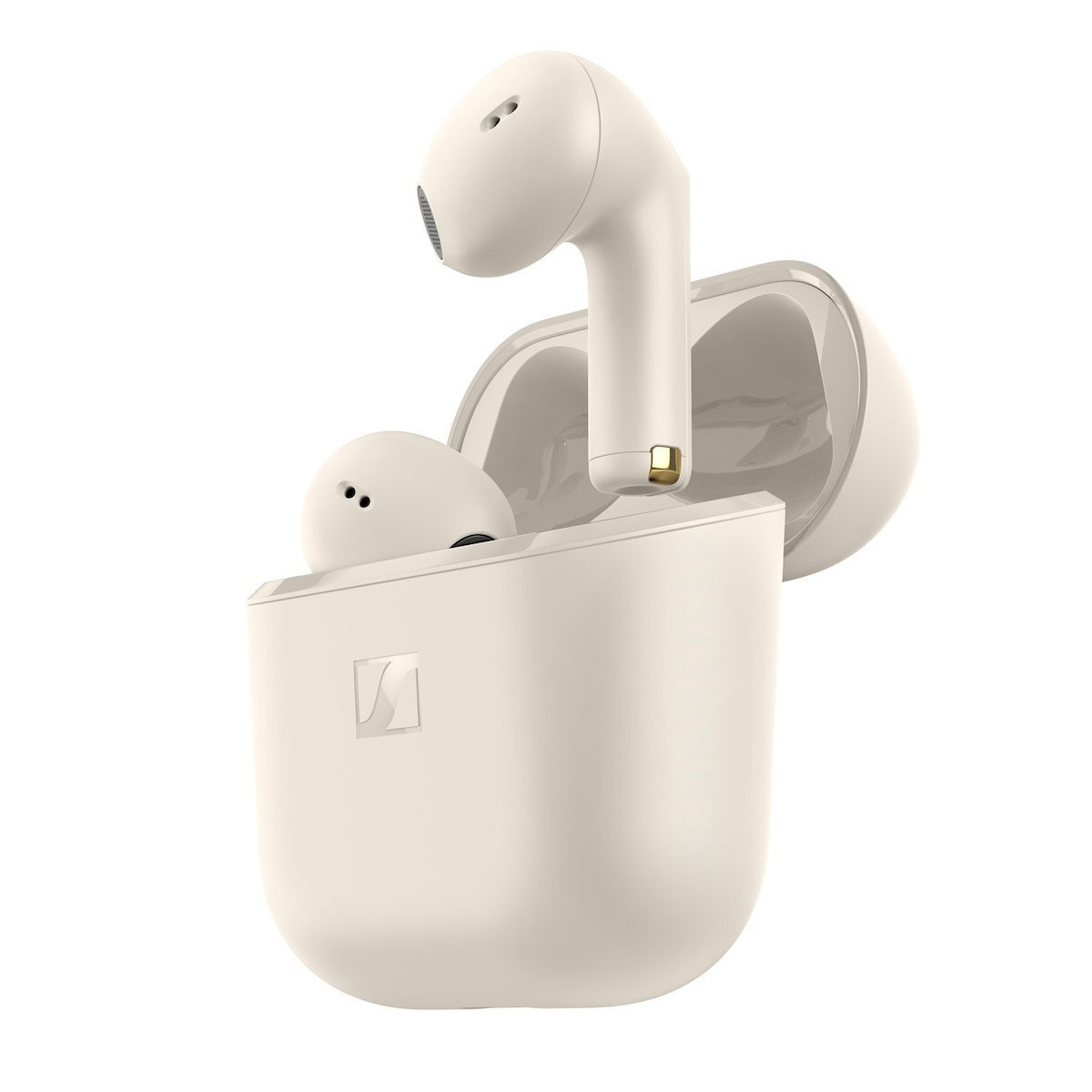 Sennheiser Accentum Open Earbud Bluetooth Handsfree Ακουστικά με Αντοχή στον Ιδρώτα και Θήκη Φόρτισης Cream
