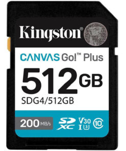 Kingston Canvas Go Plus SDXC 512GB Class 10 U3 V30 UHS-I με αντάπτορα
