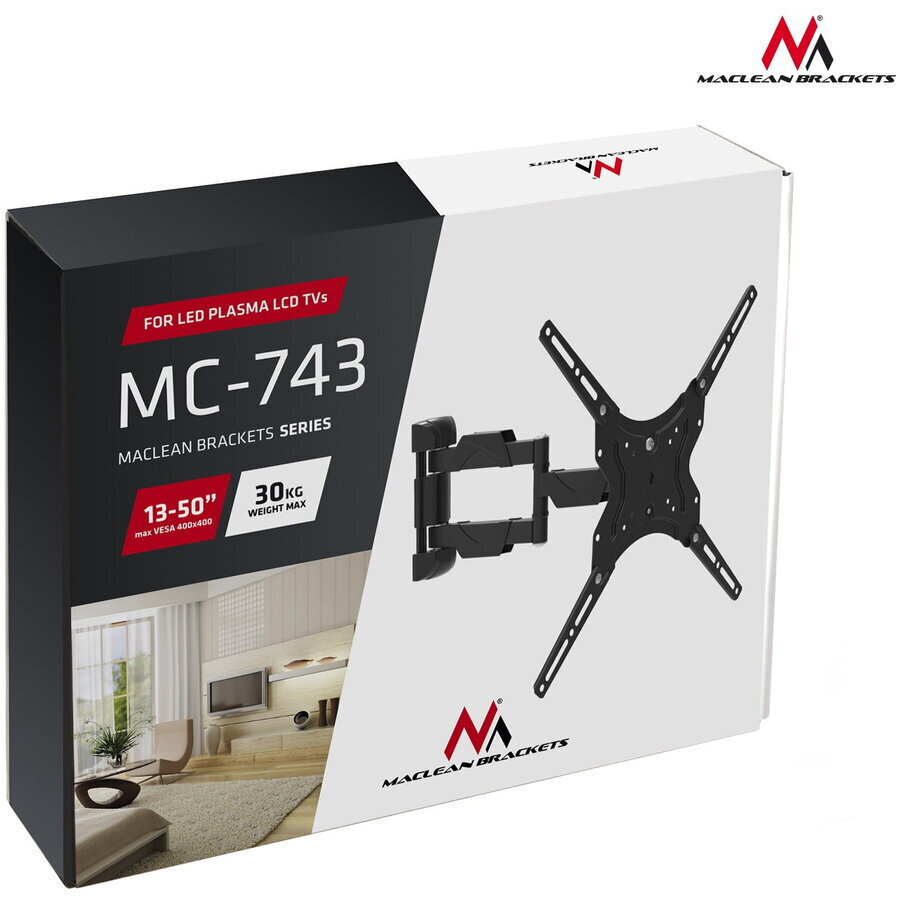 Maclean Energy MC-743 Επιτοίχια έως 50" και 30kg - Image 3