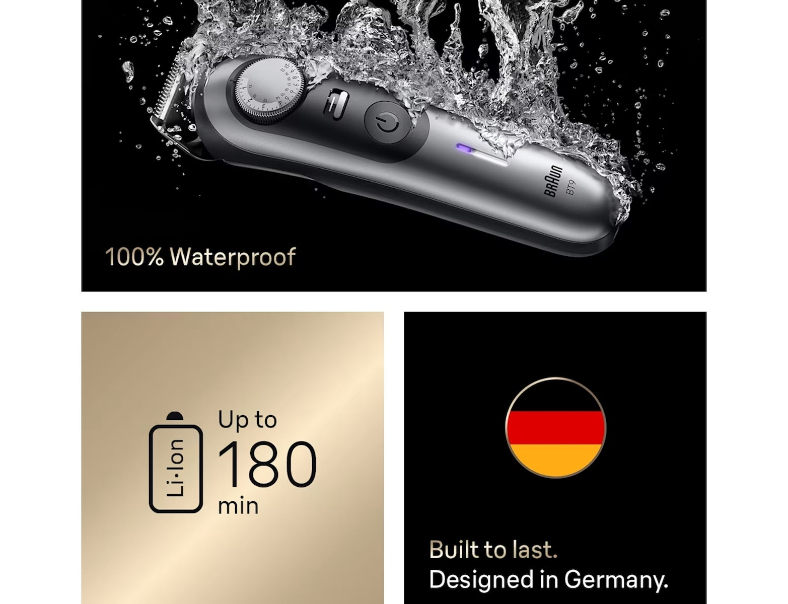 Braun Series 9 Κουρευτική Μηχανή Ασημί BT9520 - Image 5