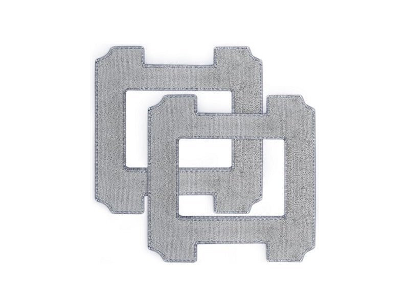 Set 2 Ecovacs Microfiber Cleaning Pads Compatible Winbot Mini Gray