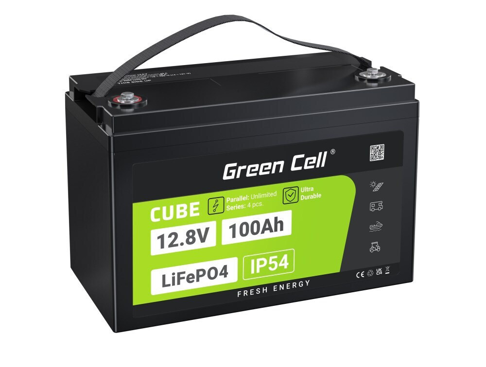 Green Cell με Χωρητικότητα 100Ah και Τάση 12.8V LFPGC12V100AH 1τμχ