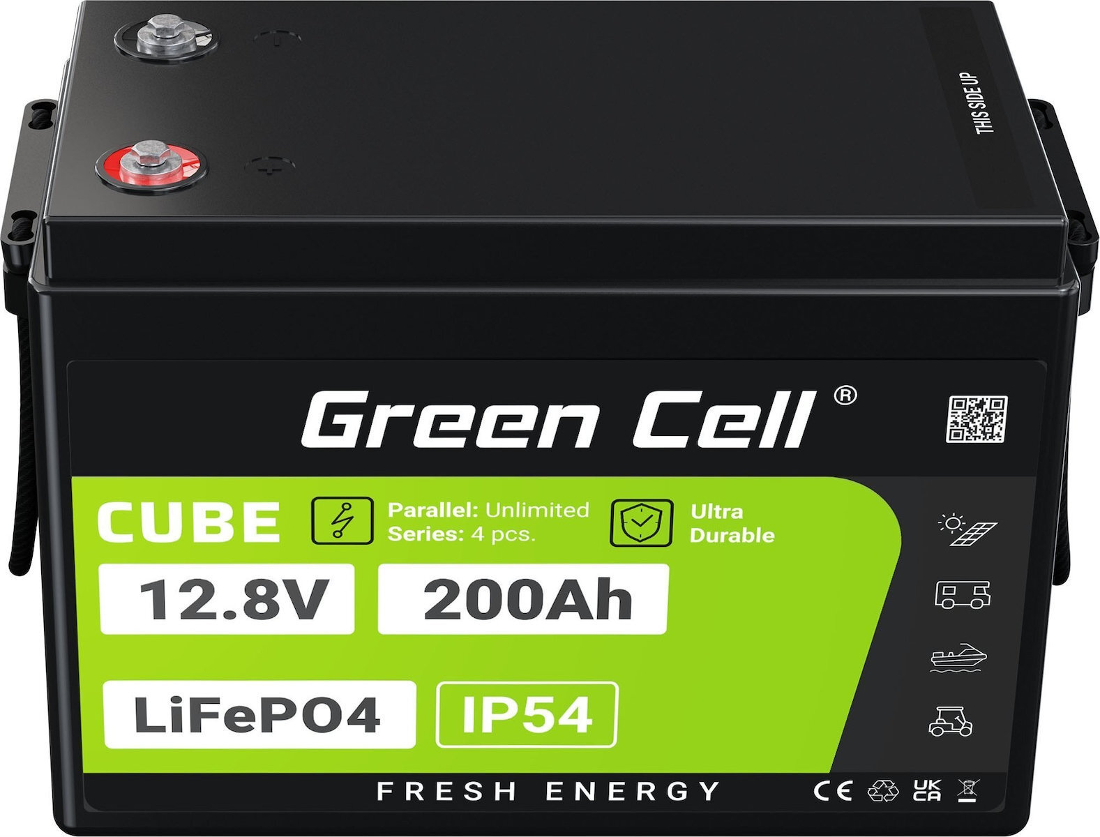 Green Cell με Χωρητικότητα 200Ah και Τάση 12.8V LFPGC12V200AH 1τμχ - Image 7