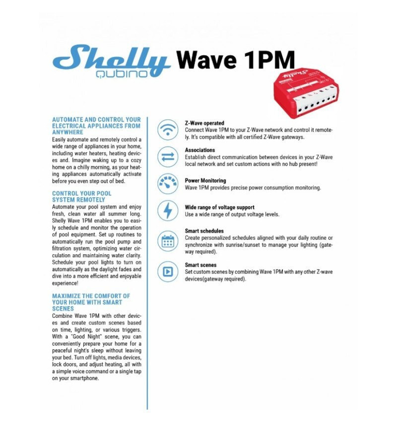 Shelly Wave 1PM Ενδιάμεσος Διακόπτης - Image 10