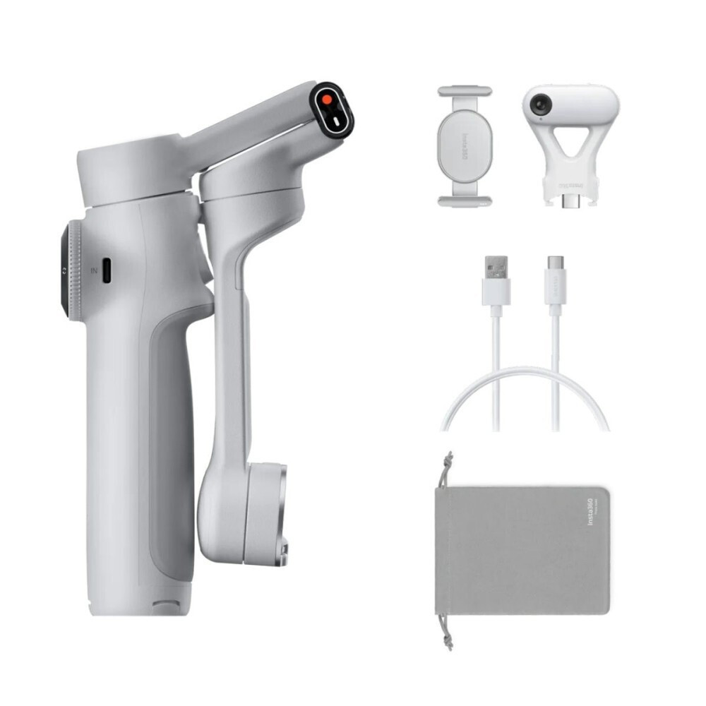 Insta360 Flow 2 AI Tracker Bundle Gimbal Κινητού με Σταθεροποιητή 3 Αξόνων και 10 ώρες λειτουργίας