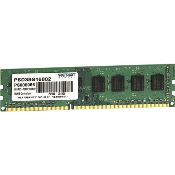 Patriot DDR3 με Module 1x8GB και Ταχύτητα 1600 για Desktop PSD38G16002 - Image 7