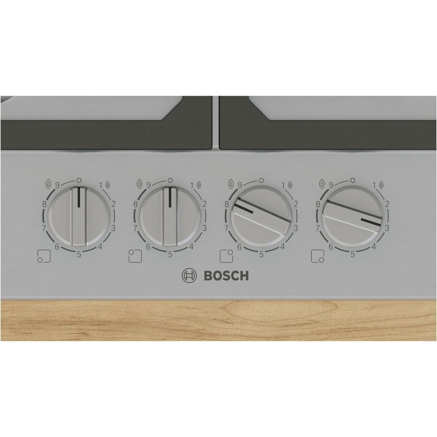 Bosch Serie 6 Εστία Φυσικού Αερίου Αυτόνομη 60x52εκ. Ασημί PCP6A5I90 - Image 2
