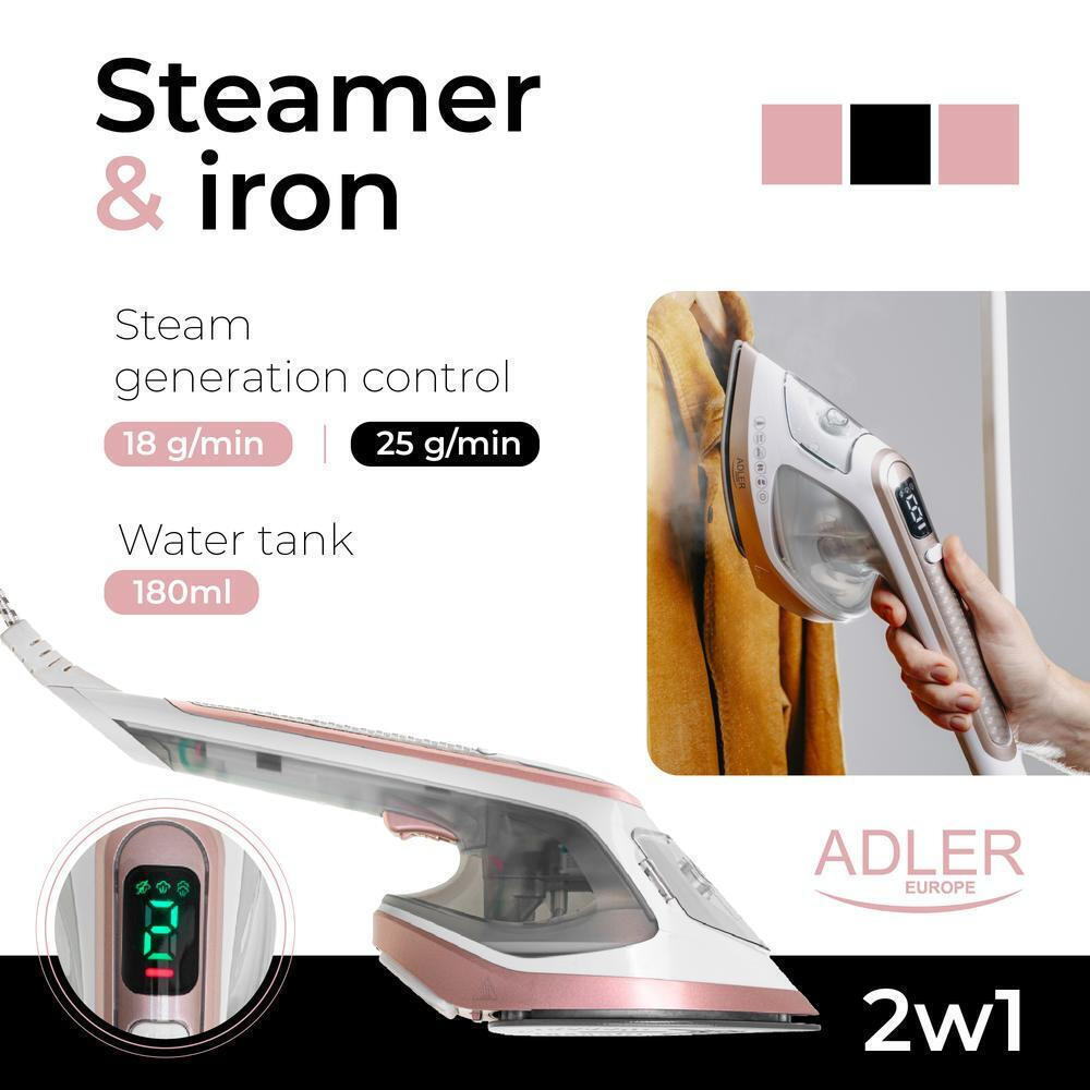 Adler AD 5044 1800W με Συνεχόμενη Παροχή Ατμού 25gr/min - Image 10