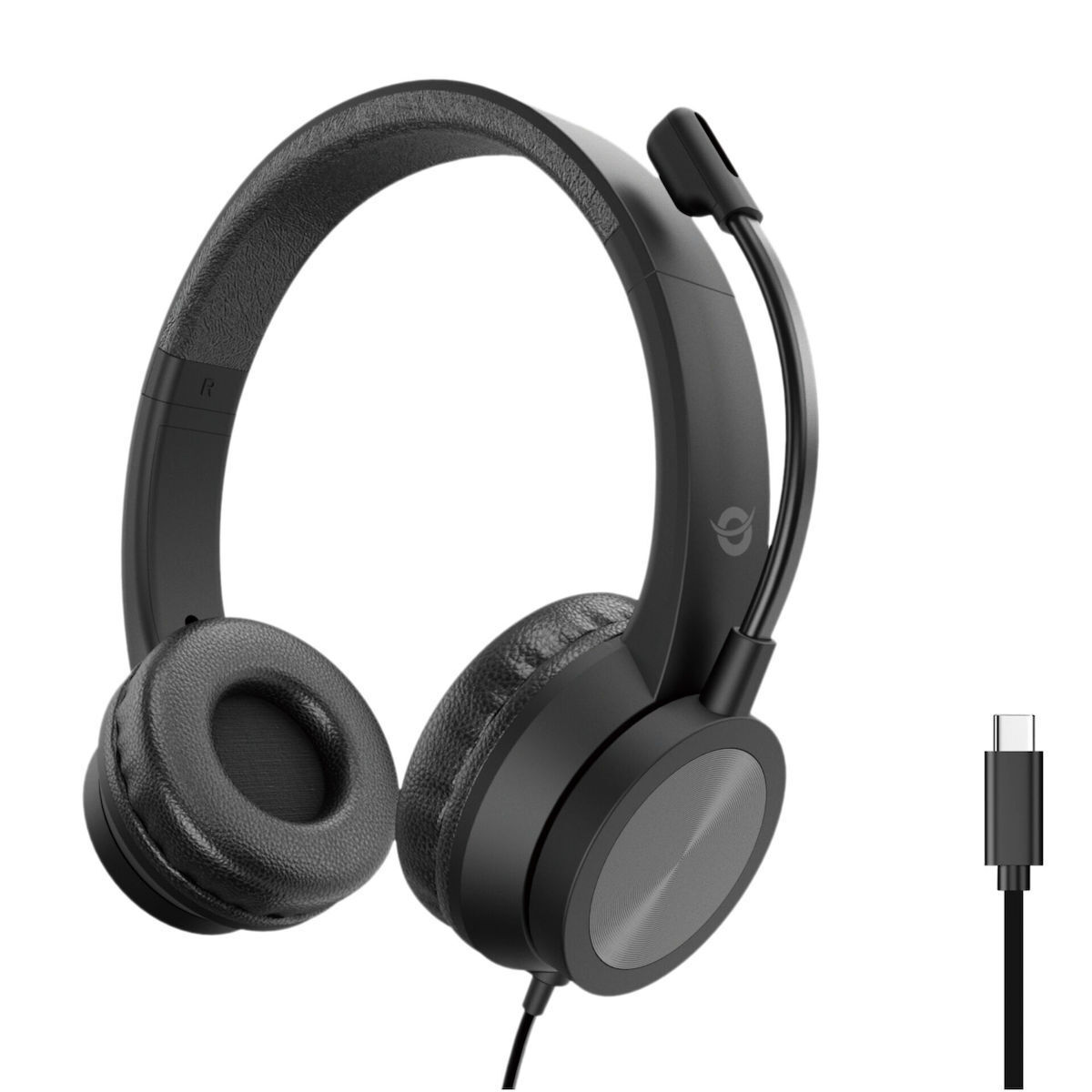 Conceptronic On Ear Multimedia Ακουστικά με μικρόφωνο και σύνδεση USB-C