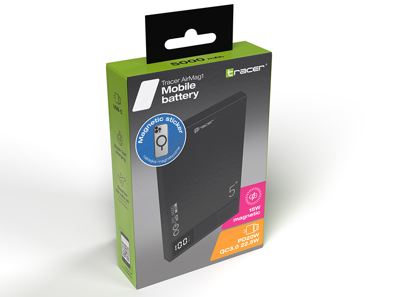 Tracer AirMag1 5000mAh 22.5W Μαύρο - Image 3