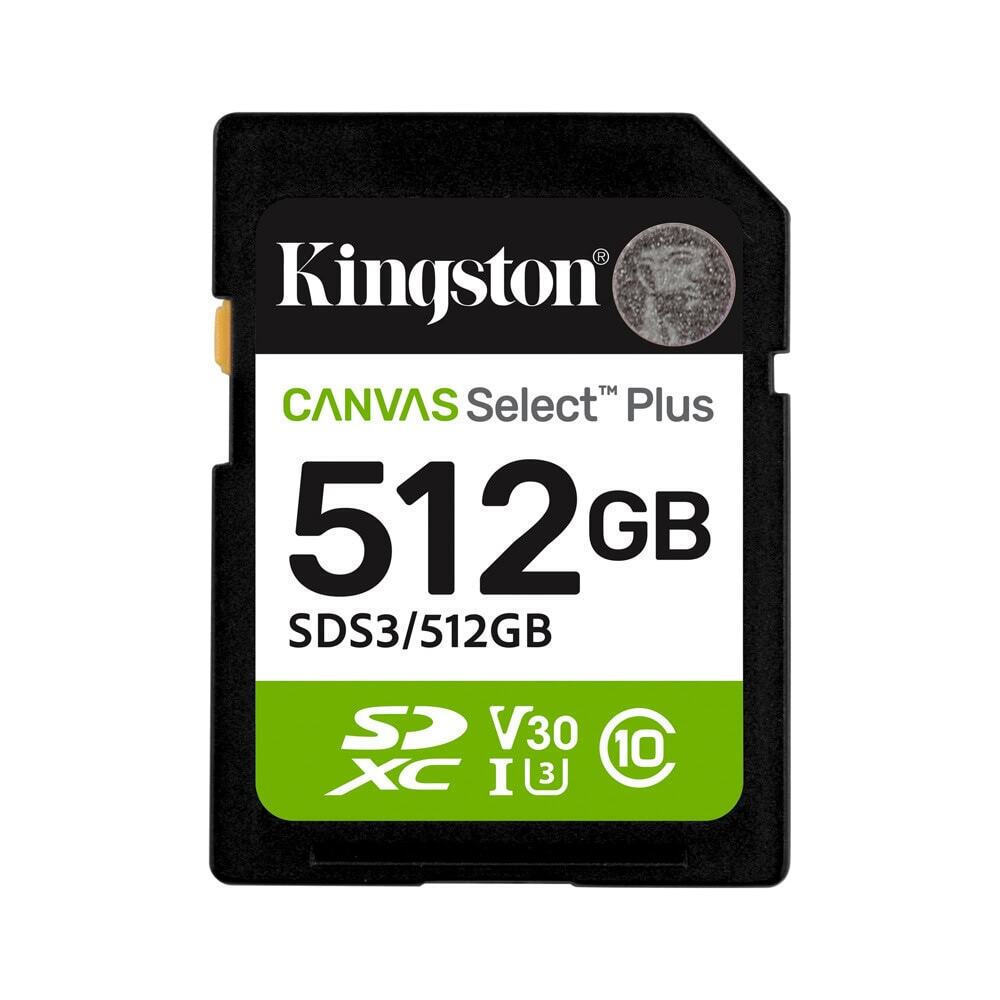 512gb Sd Memory Card Kingston Canvas Select Plus Class 10 Uhs-i Read Speed Up To 150mb/s