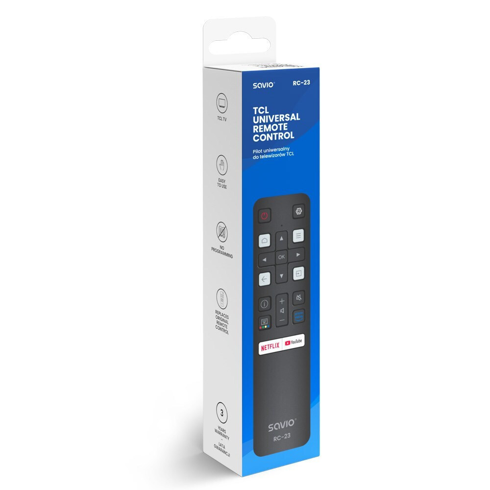 Savio Universal Τηλεχειριστήριο για Τηλεοράσεις και TCL 5901986049616 - Image 2