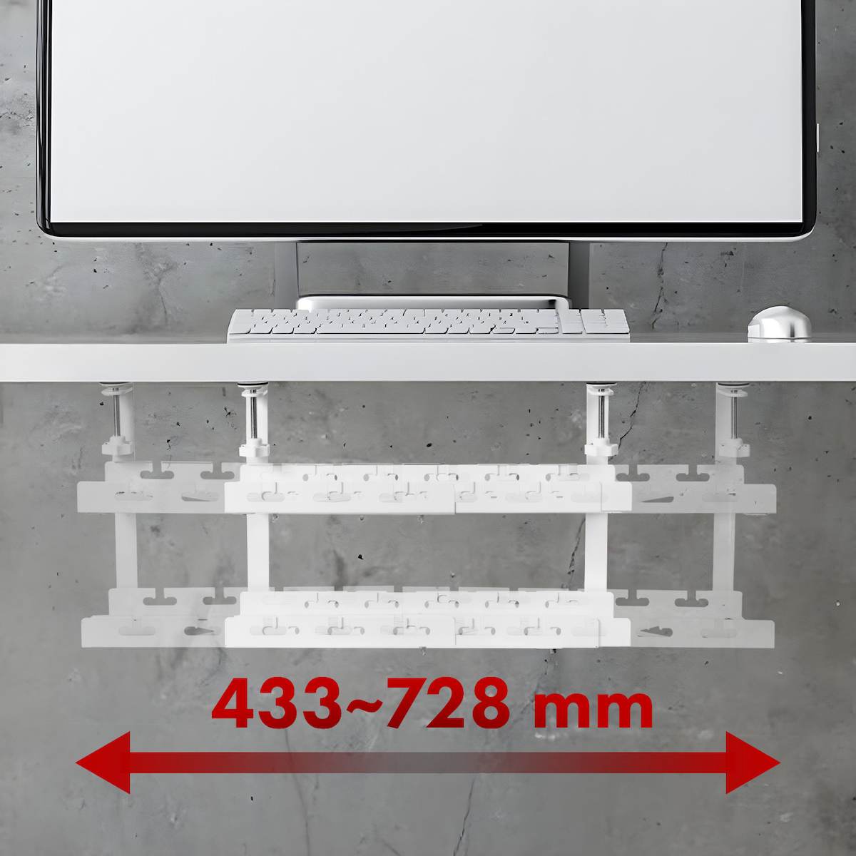 Maclean Energy Στήριγμα Καλωδίων Λευκό (MC-102 W) 1τμχ - Image 3