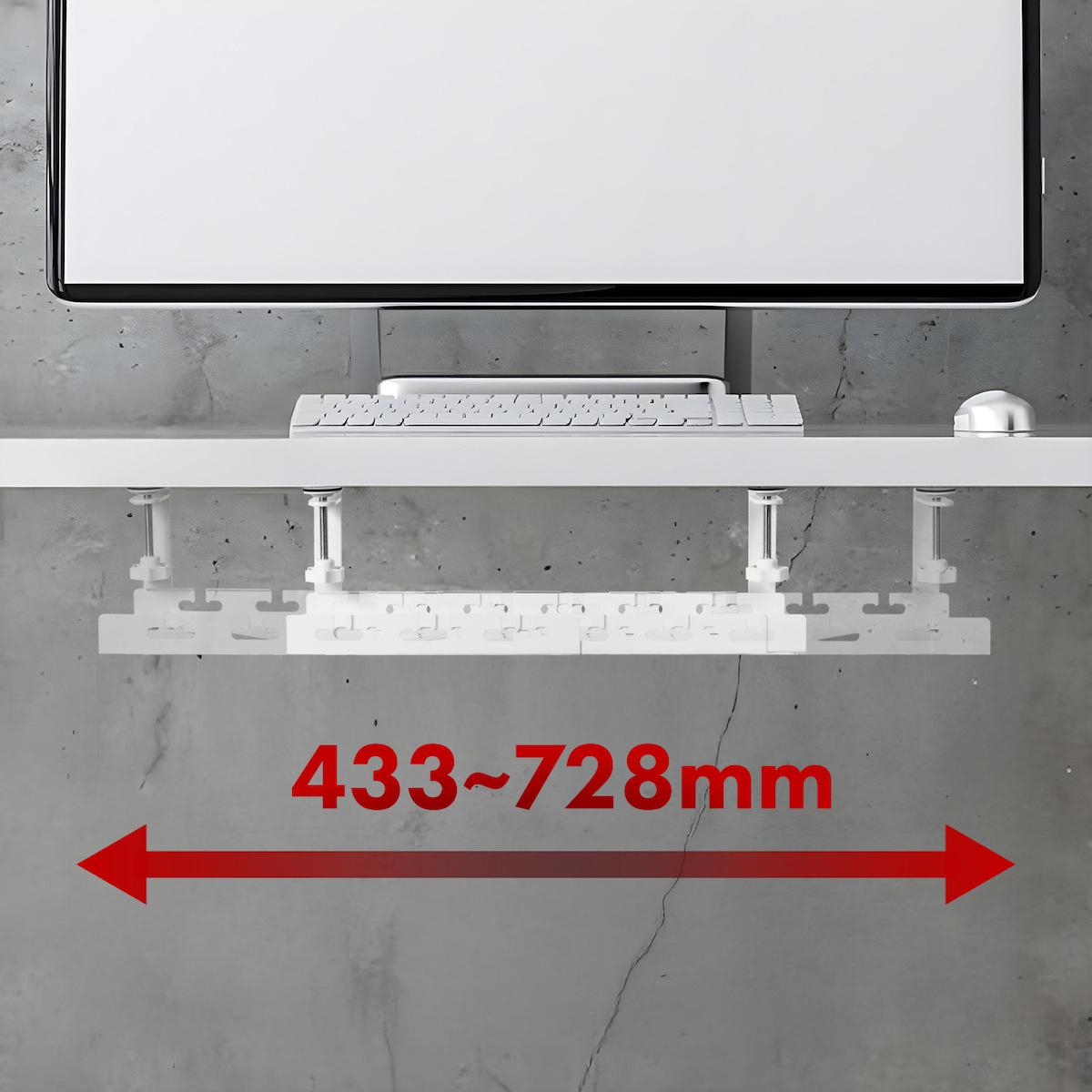 Maclean Energy Στήριγμα Καλωδίων Λευκό (MC-103 W) 1τμχ - Image 3