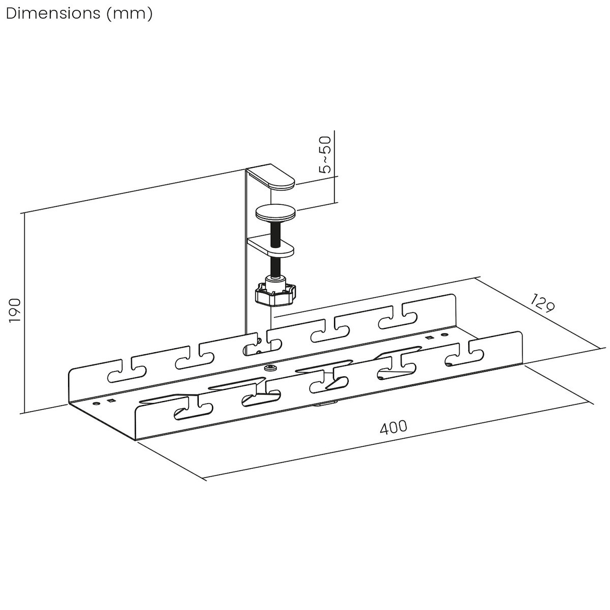 Maclean Energy Στήριγμα Καλωδίων Λευκό (MC-105 W) 1τμχ - Image 5