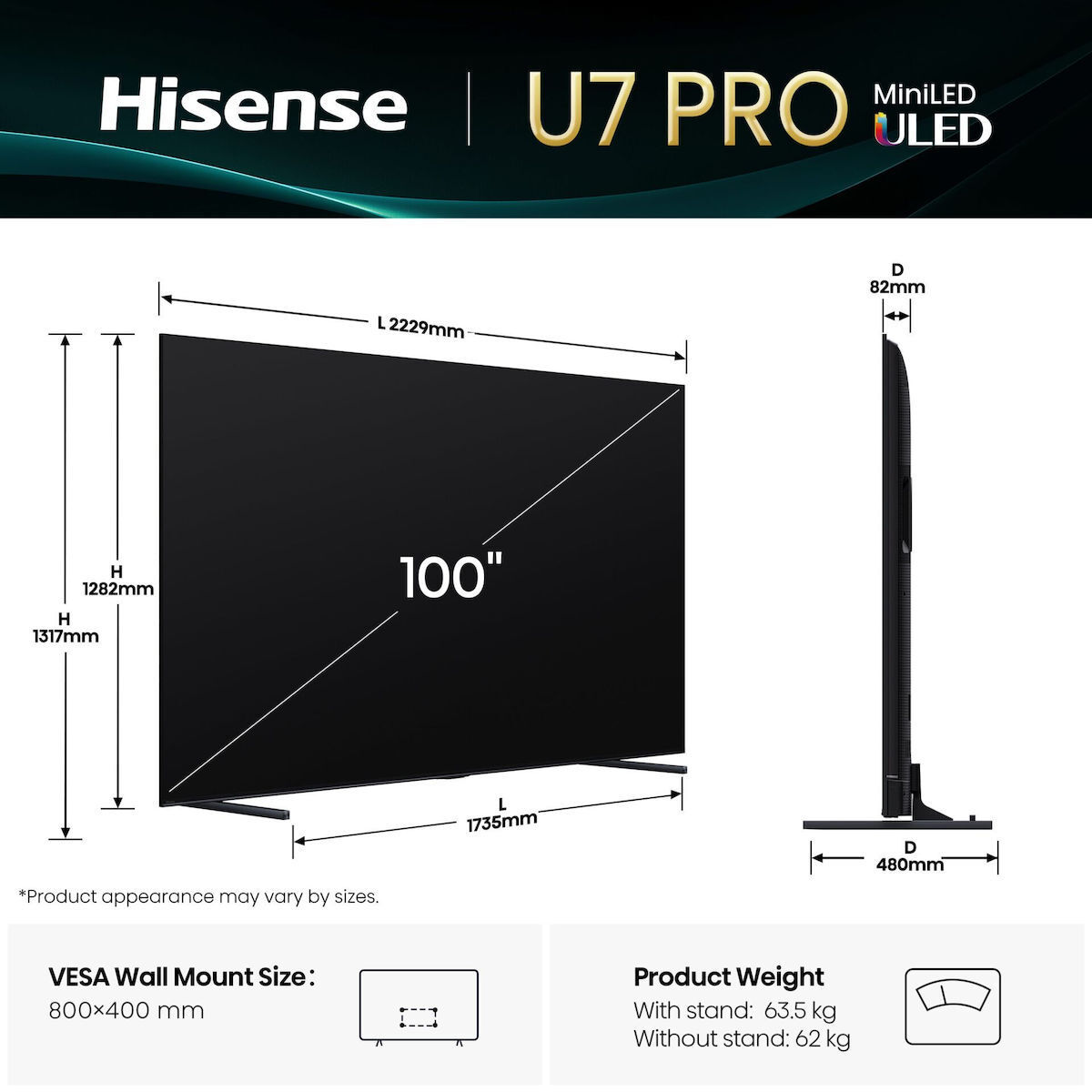 Hisense Smart 100" 4K LED 100U7Q PRO (2025) - Image 10