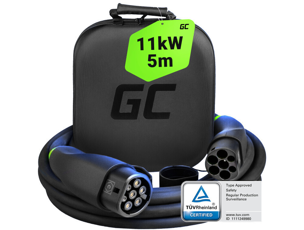 Green Cell Καλώδιο Φόρτισης 5m Type 2 - Type 2 EVKABGC03 - Image 2
