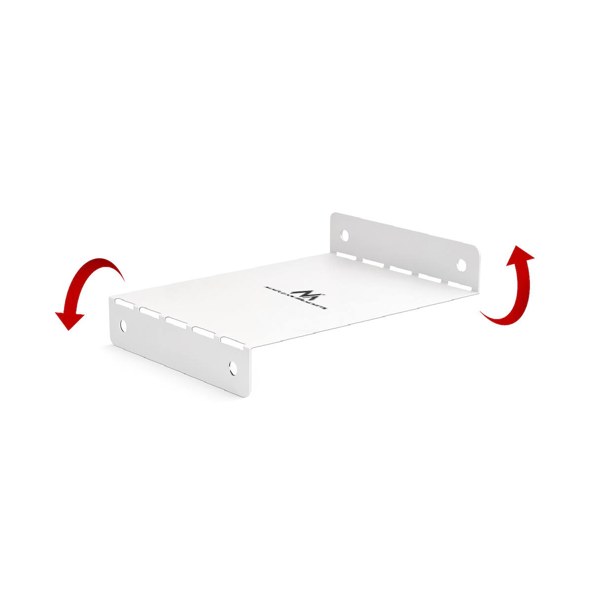 Compact Under-desk Cable Organizer Maclean Max Load 5kg White Mc-107 W - Image 5