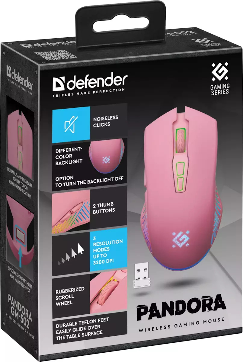 Defender Pandora GM-502 Ασύρματο Ροζ - Image 6