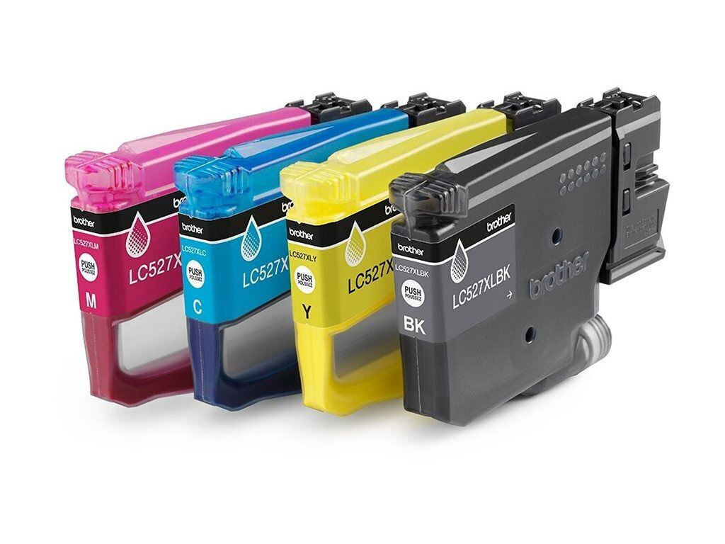 Brother LC527XLVAL Γνήσιο Πακέτο 4 Μελανιών Εκτυπωτή InkJet Κίτρινο / Κυανό / Ματζέντα / Μαύρο - Image 2