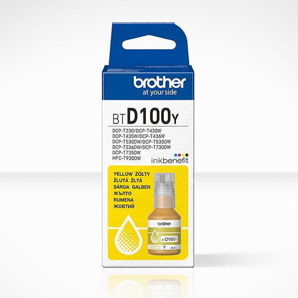 Brother BTD100Y Γνήσιο Μελάνι Εκτυπωτή InkJet Κίτρινο (BT-D100Y) - Image 4