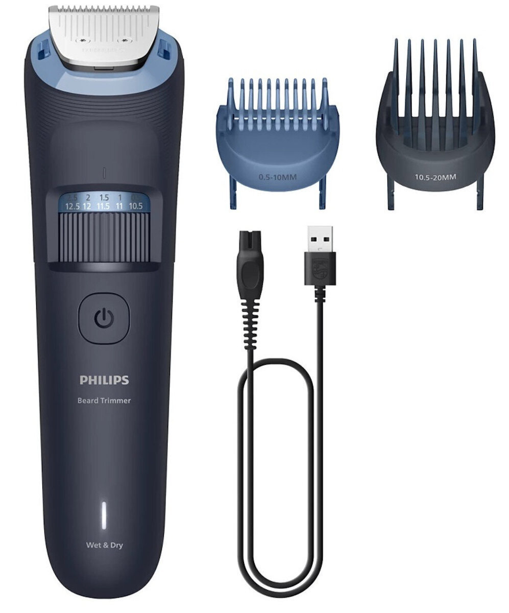 Philips Beardtrimmer 3000 Σετ Κουρευτικής Μηχανής Γκρι BT3665/15