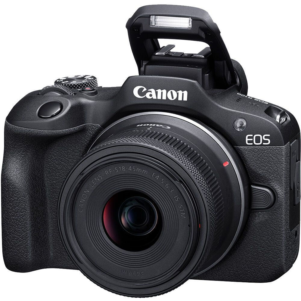 Canon EOS R100 Kit (RF-S 18-45mm f/4.5-6.3 IS STM + RF-S 55-210mm f/5-7.1 IS STM) Μαύρη - Image 2