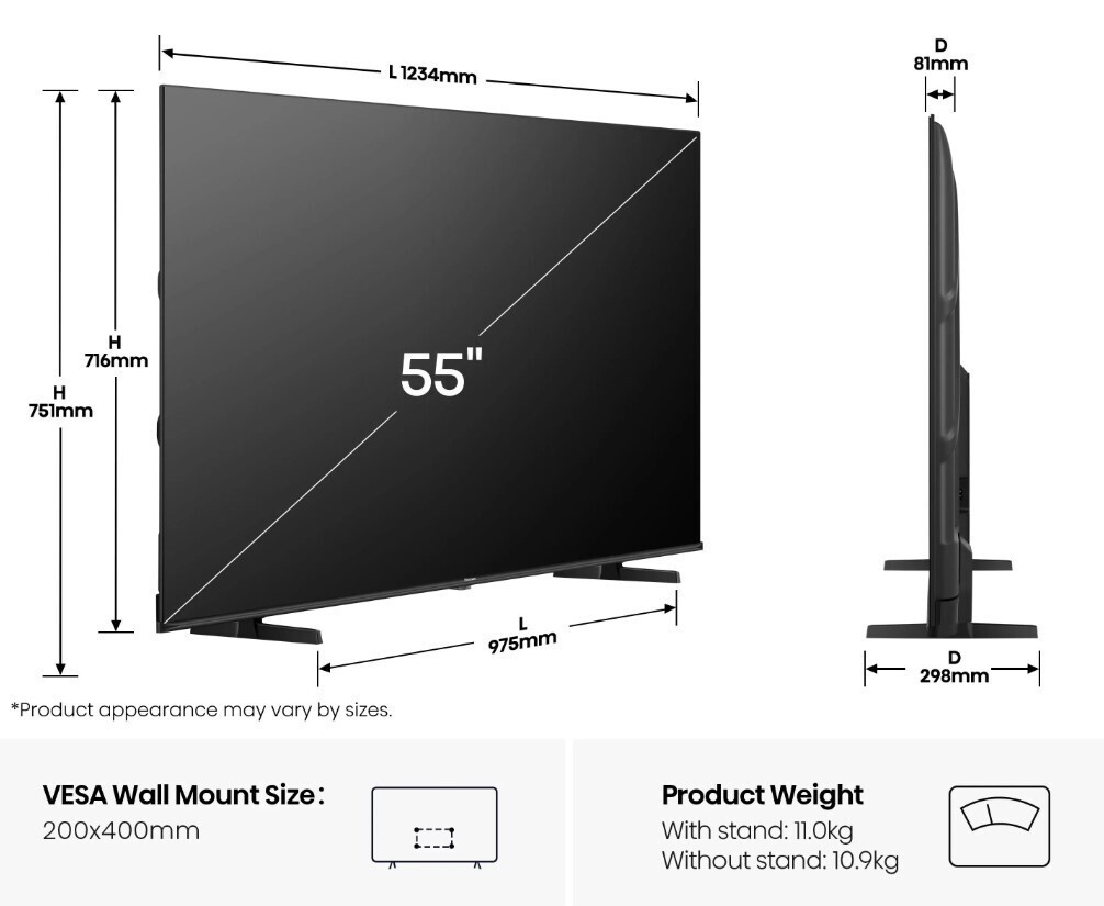 Hisense Smart Τηλεόραση 55" 4K UHD QLED E7Q HDR (2025) 55E7Q - Image 6