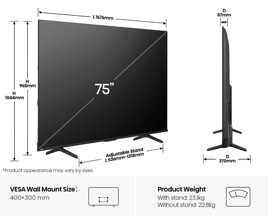 Hisense Smart Τηλεόραση 75" 4K UHD QLED E7Q Pro HDR (2025) 75E7Q Pro - Image 7