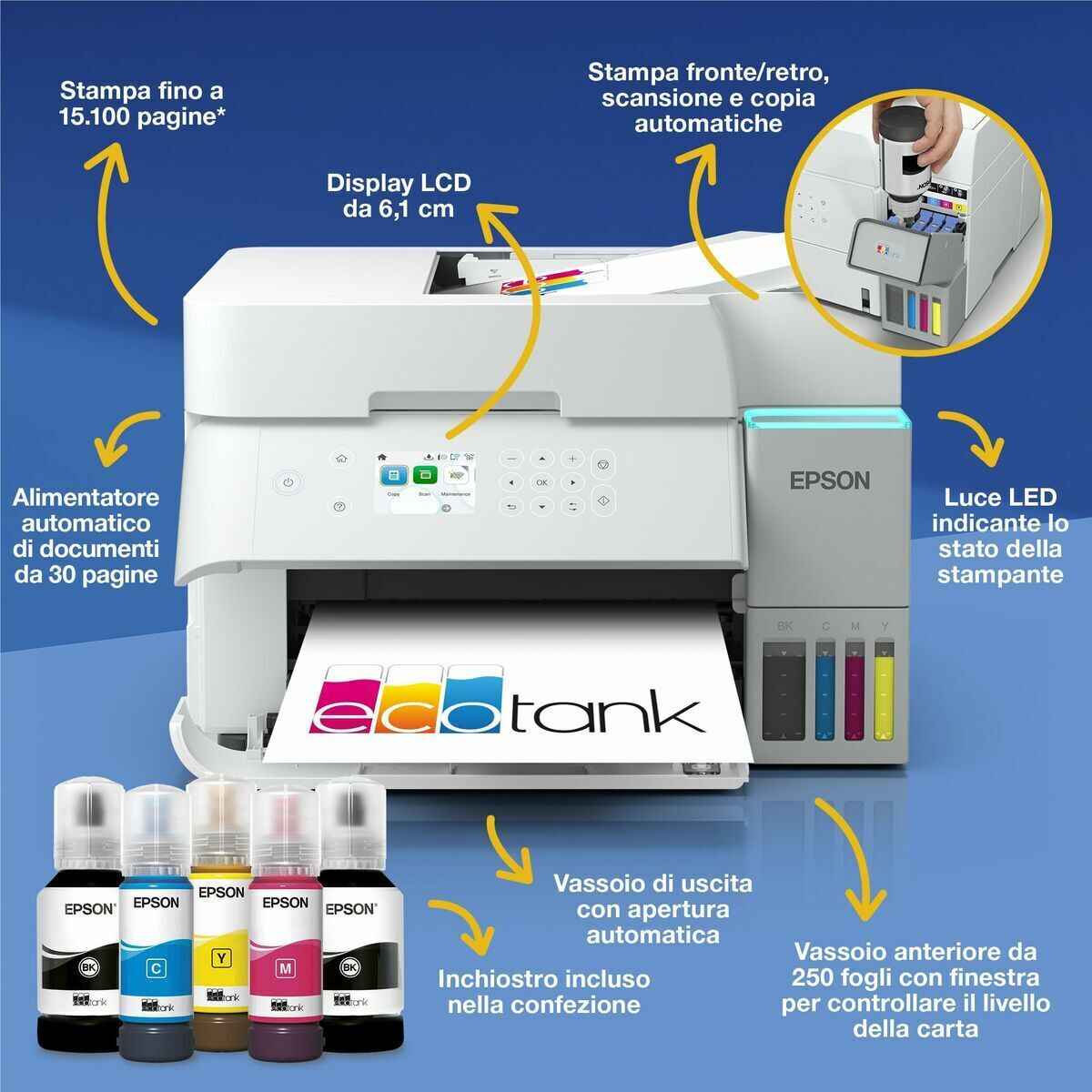 Epson EcoTank ET-3956 Έγχρωμο Πολυμηχάνημα Inkjet - Image 4
