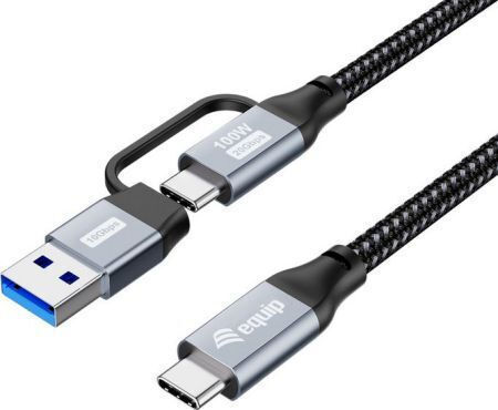 Equip USB 3.2 USB-C male - USB-A / USB-C 100W 1m (128431)