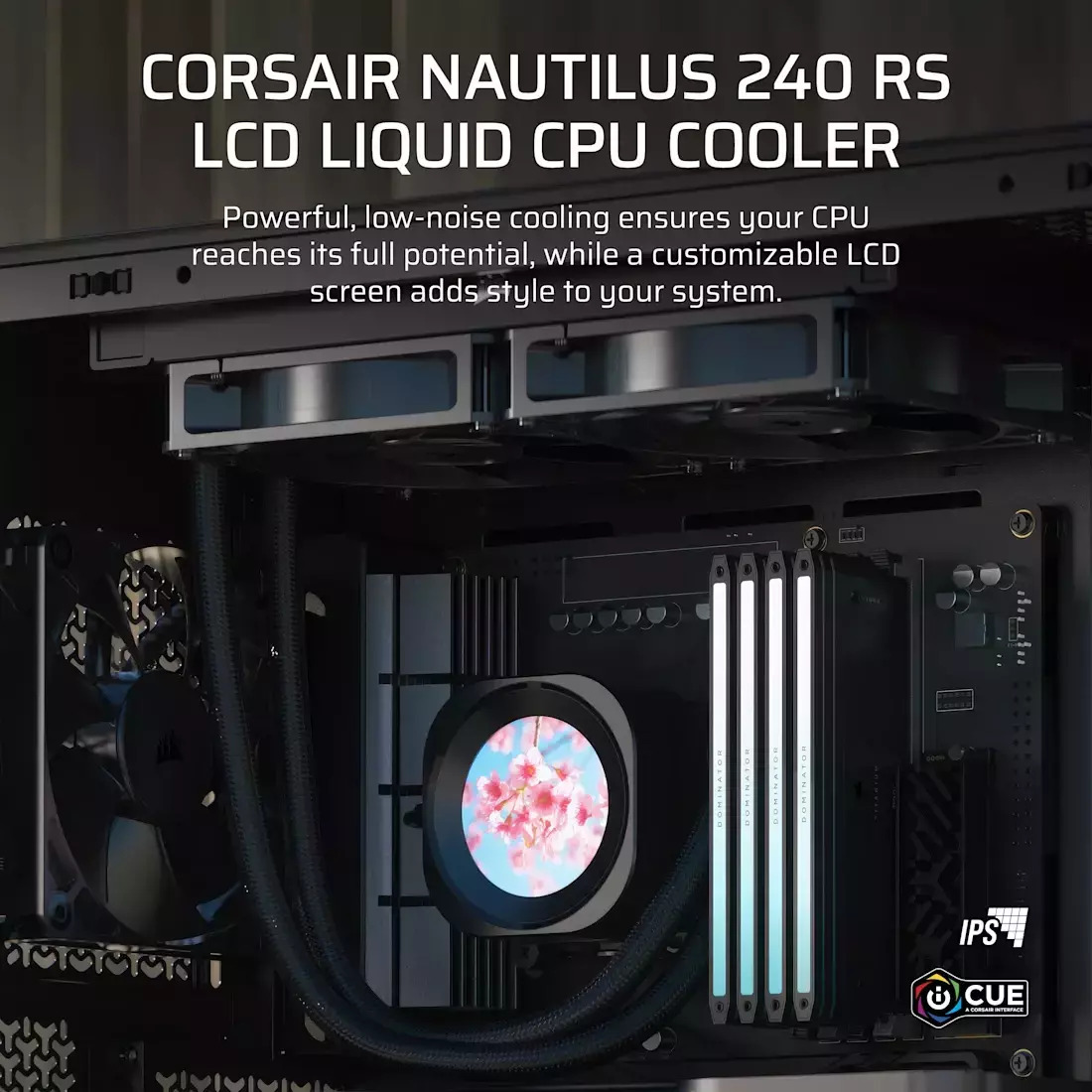 Corsair NAUTILUS 240 RS LCD Υδρόψυξη Επεξεργαστή Διπλού Ανεμιστήρα 120mm για Socket AM4/AM5/1700 με ARGB Φωτισμό Λευκή - Image 2