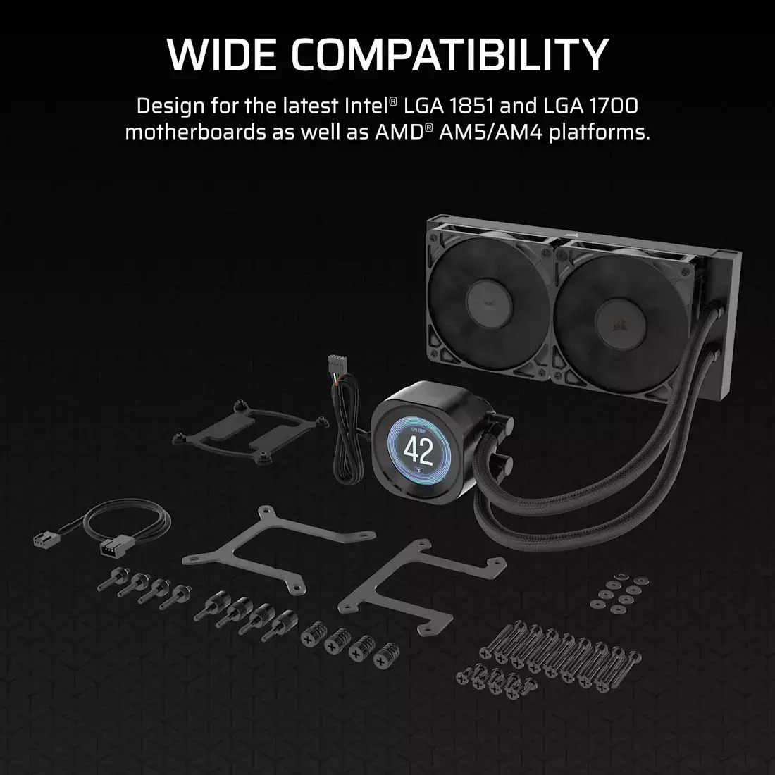 Corsair NAUTILUS 240 RS LCD Υδρόψυξη Επεξεργαστή Διπλού Ανεμιστήρα 120mm για Socket AM4/AM5/1700 με ARGB Φωτισμό Λευκή - Image 8