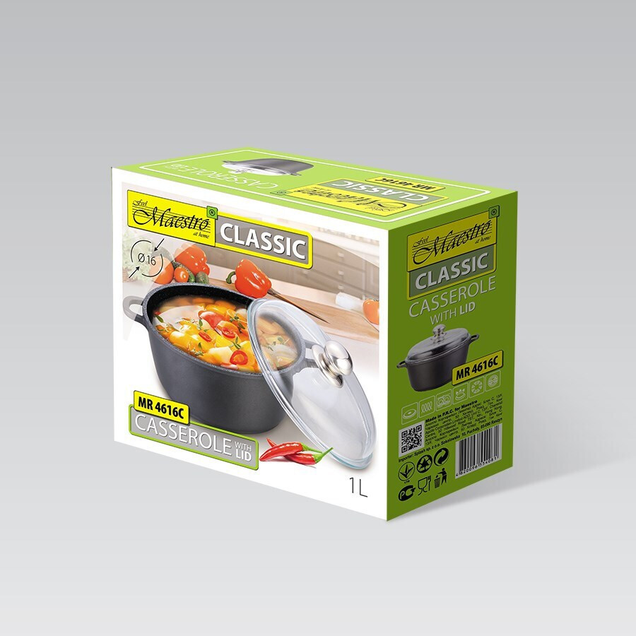 Maestro Βαθιά Κατσαρόλα από Αλουμίνιο 1.3lt / 16cm - Image 6