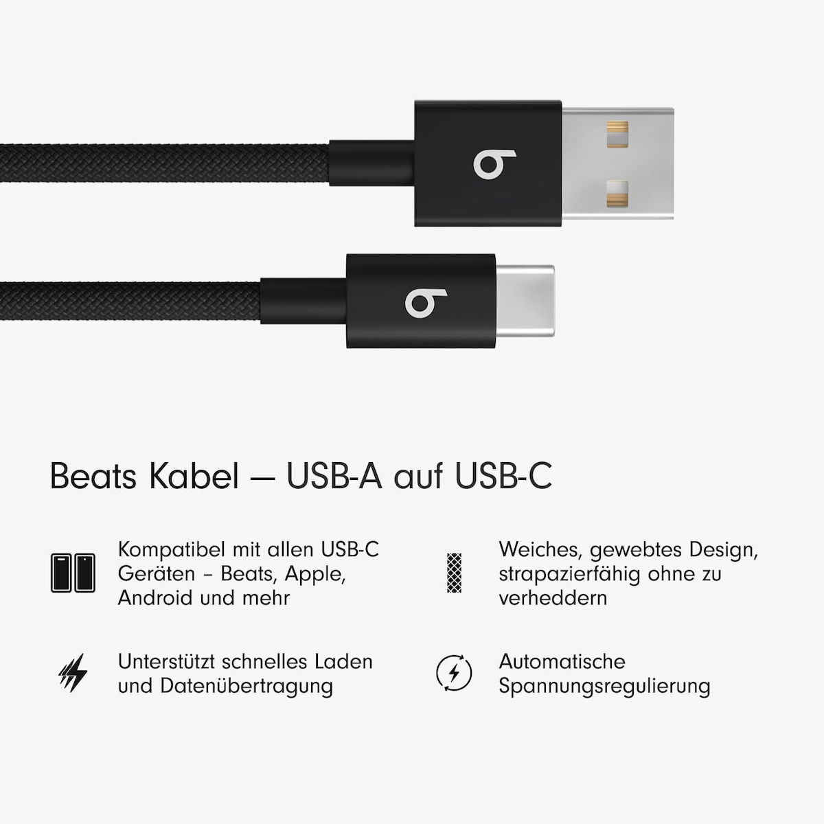 Beats USB 2.0 USB-C male - USB-A 1.5m (MDGG4ZM/A) - Image 2